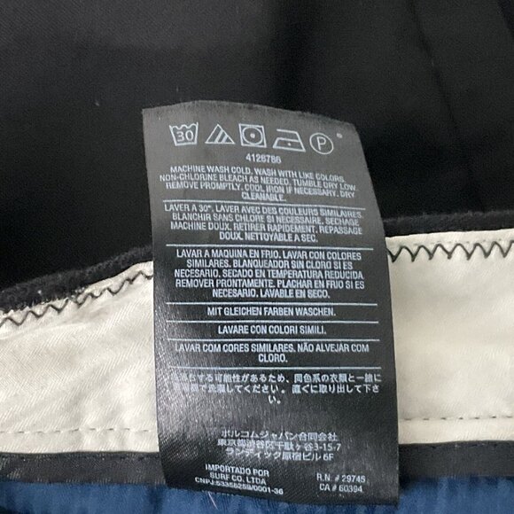 Volcom Shorts Men 28 Black Canvas Cotton Blend Chino Pockets Outdoor Skater - Picture 5 of 8